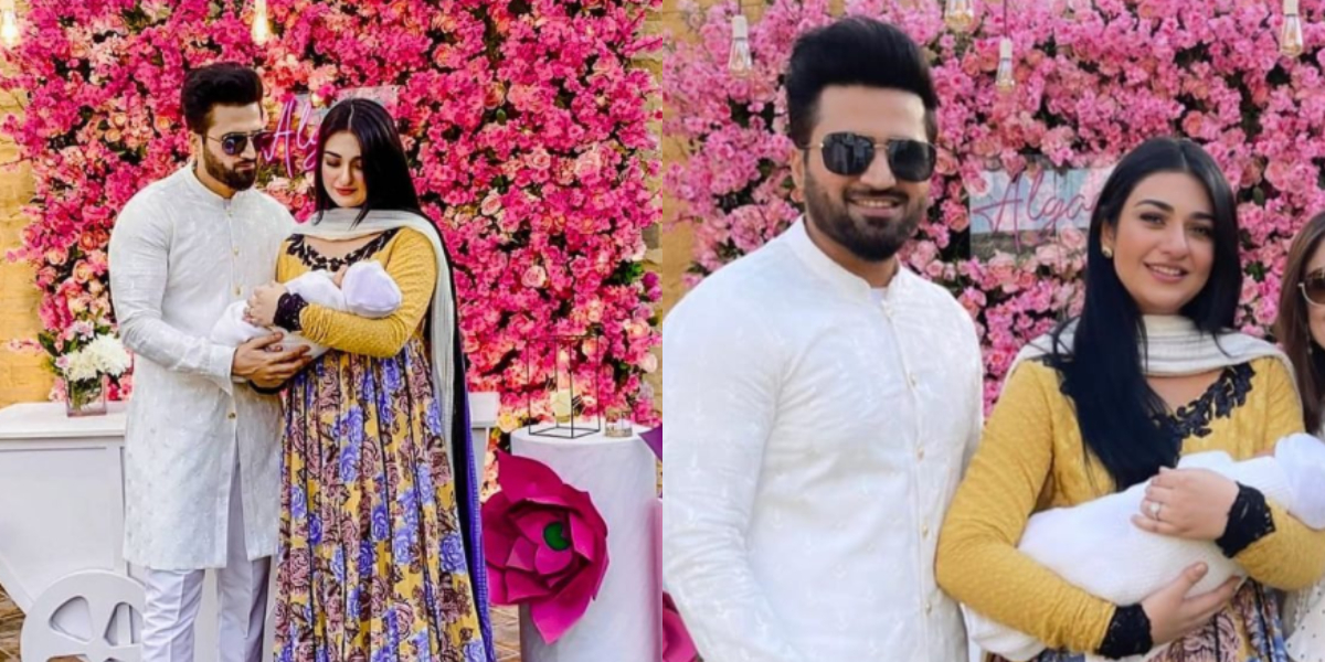 Sarah Khan, Falak Shabbir at the Aqiqah ceremony of their baby girl